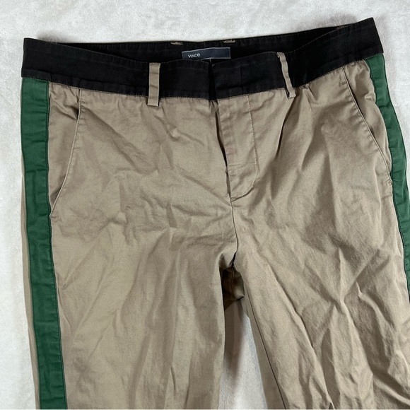Vince Size 6 Camel Brown Two Tone Classic Cotton Trouser Pants C12 - Picture 3 of 10